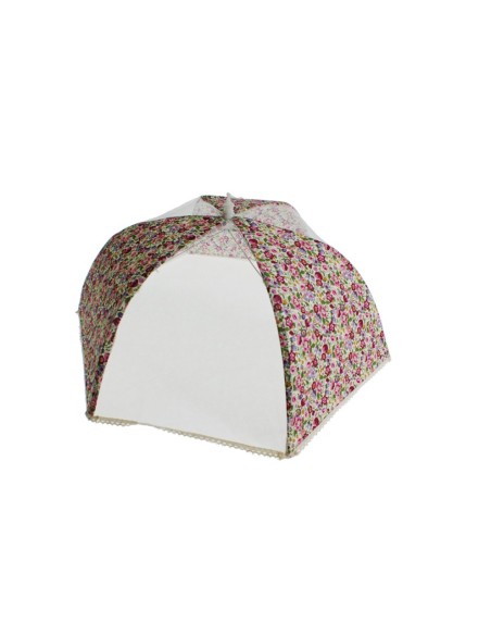 Protectora cobreix aliments forma de paraigües desplegable per protegir el menjar a l'aire lliure. Mesures: 24xØ57 cm.