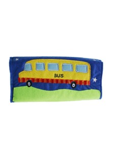 Estuche infantil de ropa de fieltro de color azul con accesorios. 2