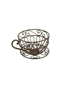Pot de fleur de table en métal vieilli en forme de coupelle pour plantes de décoration d'intérieur vintage 2