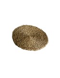Estalvis artesanal sota plat de boga natural per a taula aïllament tèrmic estil vintage. Mides: Ø 25 cm.