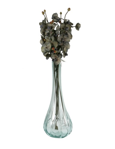 Grand vase en verre sculpté dans un style classique et vintage pour la décoration de votre maison.