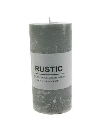 Vela básica grande duración 68 horas color gris ambiente hogar