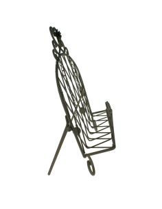 Atril de hierro con decoración flor color gris y sujeta páginas para libro de lectura decoración vintage 2