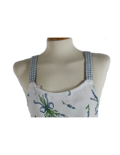 Tablier pour cuisine bavette réglable style vintage corsage lavande design 2