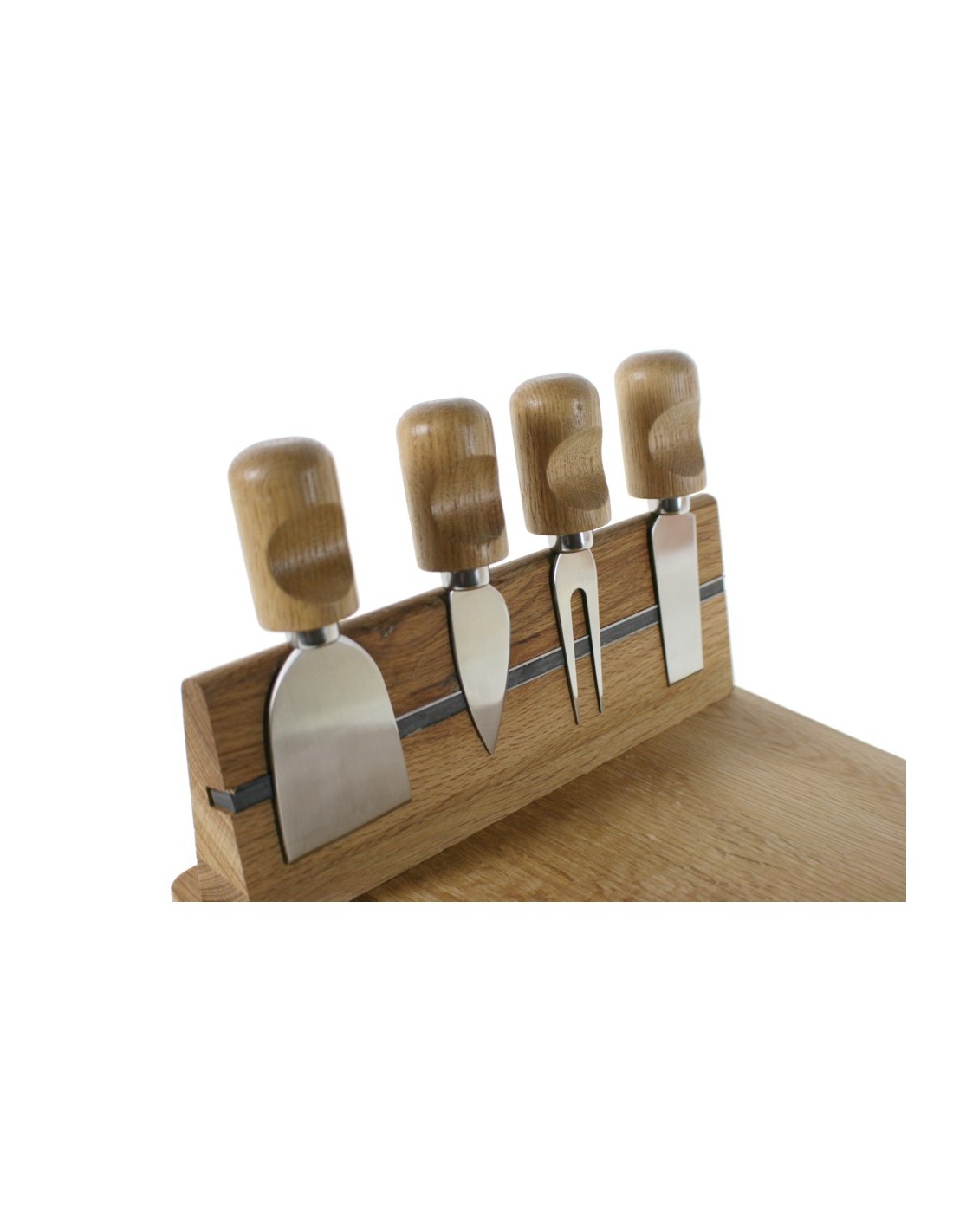 SET 5 CUCHILLOS + TIJERA BASE MADERA KITCHEN CRAFT