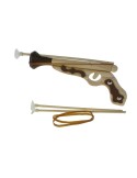 Pistola de madera con flechas, Pirata Hook complemento de juego y disfraces para niño niña