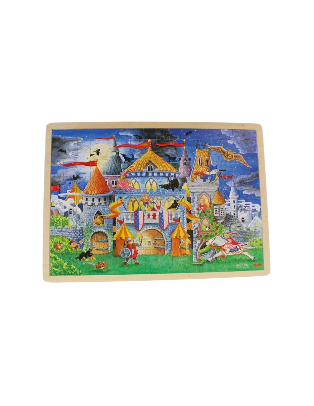 Puzle de 192 peces de fusta amb dibuix castell encantat, trencaclosques per a nens.