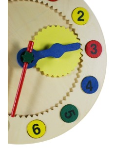 Reloj para aprender las horas en madera números en imán reloj infantil aprendizaje juego educativo para niños 2