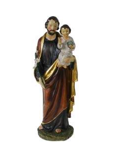 Escultura de sobre mesa San José con Niño