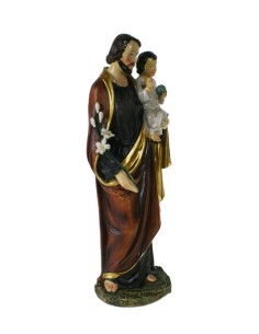 Escultura de sobre mesa San José con Niño 2