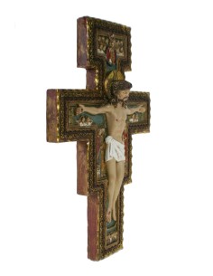 Crucifix de Crist de Sant Damià per penjar a paret decoració llar 2