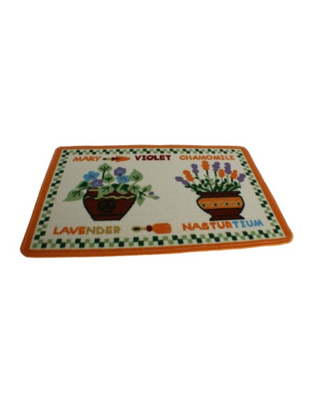 Alfombra de cocina antideslizante con diseño dibujo. Medidas: 80x50 cm.