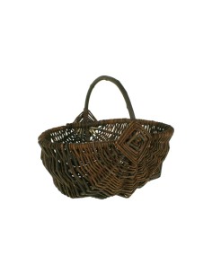 Cesto de mimbre estilo nórdico picnic y almacenamiento decoración hogar cesta para setas. Medidas. 18x39x29 cm.