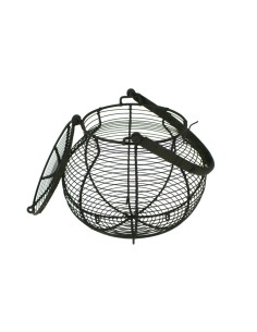 Panier à oeufs rond en fil de fer rustique 2