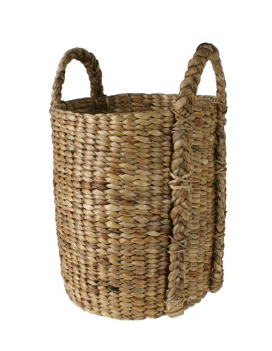 Grand panier de rangement rustique en fibres naturelles élégance pour votre maison.