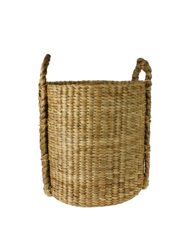 Grand panier de rangement rustique en fibres naturelles élégance pour votre maison.