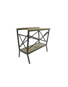 Porte-revues de style vintage en métal et bois