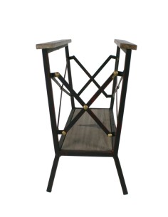 Revister de Metall i Fusta de Sòl, Estil Vintage, Decoració Parisí, Elegància i Ordre. 2