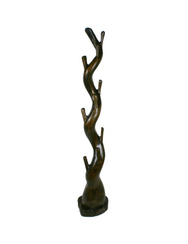 Porte-manteau debout en bois massif, style rustique de couleur noyer, décoration de la maison.