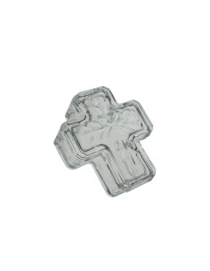 Caja de cristal pequeña en forma cruz estilo clásico decoración del hogar. 2