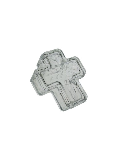 Caja de cristal pequeña en forma cruz estilo clásico decoración del hogar.