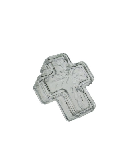 Caja de cristal pequeña en forma cruz estilo clásico decoración del hogar.
