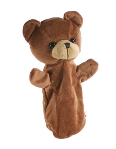 Marionnette à main Tissu doux en peluche ours jouet classique traditionnel pour garçons et filles.