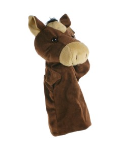 Marioneta de mano Borriquito de tela de peluche suave juguete 2
