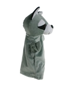 Marioneta de mano Mapache de tela de peluche suave juguete 2