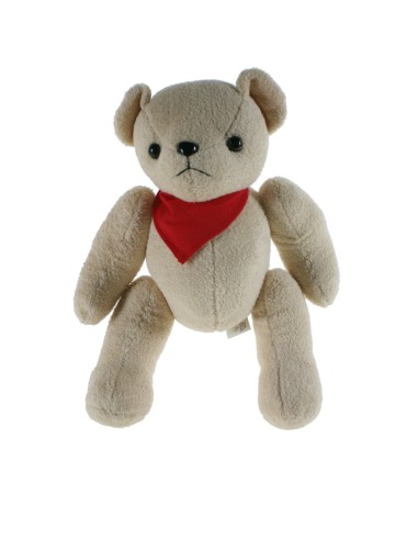 Poupée en peluche, ours de couleur blanche avec écharpe rouge, peluche, cadeaux pour enfants.