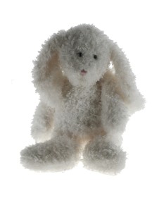 Muñeco de peluche, liebre color blanco, pelo arrizado y suave regalo para niños