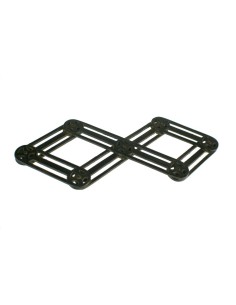 Dessous de plat extensible en métal noir pour protéger la table de cuisine 2