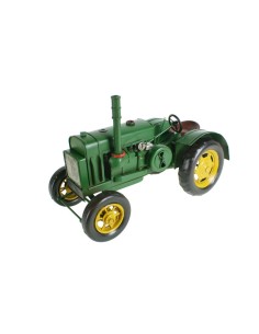 Tractor Gran Vintage Color Verd Estil Retro Rèplica de Vehicle Ideal Col·leccionista.