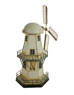 Réplica de Molino de Viento en Metal Color Blanco Replica de estilo Retro Ideal Coleccionistas 2