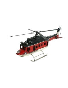 Helicóptero de 4 aspas metal rojo