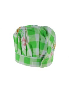 Delantal infantil con gorro para cocina de  color verde 2