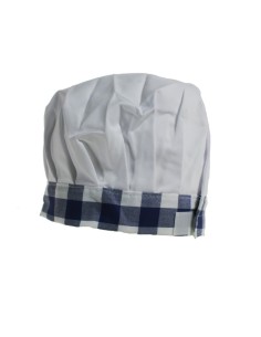 Delantal infantil con gorro para cocina de  color azul 2
