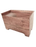 Baúl de madera de acacia con bordes