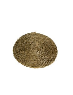 Estalvis artesanal sota plat de boga natural per a taula aïllament tèrmic estil vintage. Mides: Ø 25 cm. 2
