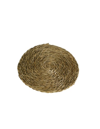Dessous de plat artisanal sous plaque de quenouille naturelle pour table d'isolation thermique style vintage. Dimensions : Ø 25  Dessous de plat artisanal sous plaque de quenouille naturelle pour table d'isolation thermique style vintage. Dimensions : Ø 25