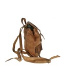Bolso mochila pequeña de piel color marrón 
