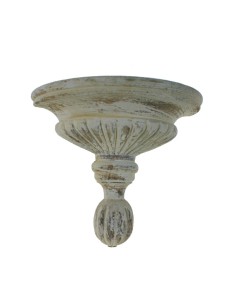 Ménsula de madera maciza de color blanco roto envejecida para pared decoración y exposición de figuras 2