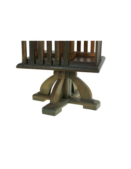 Porta CD de fusta massissa color roure estil rústic