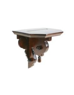 Ménsula pequeña de madera maciza de caoba para pared estilo clásico para exposición de figura 2