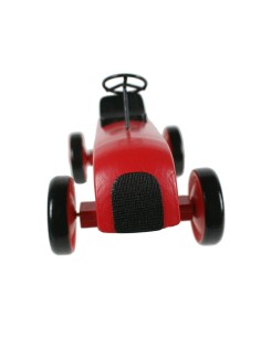Voiture de Course en Bois Rouge avec Numéro, un Jouet Classique Pour les Plus Petits de la Maison. 2