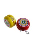 Yoyo de madera de colores rojo y amarillo juguete creativo yo-yo juego clásico y tradicional para niños