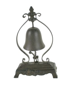 Timbre d'hotel gran de decoració sobretaula de ferro colat 2