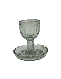 Bougeoir en verre en forme de longue bougie
