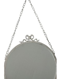 Miroir suspendu rond avec décoration de style nordique en chaîne 2