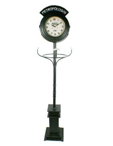 Colgador reloj de columna dos esferas estilo industrial decoración hogar